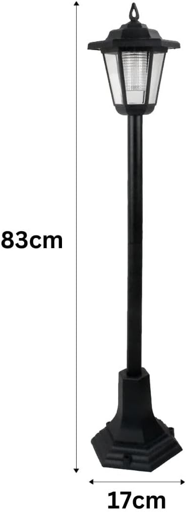 SEDOL 2-Pack Solar Powered Lamp Post Lights 83cm Victorian Style Outdoor Garden Lanterns Automatic Dusk-to-Dawn LED Pathway Lights for Driveway Patio and Borders