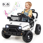 SEDOL 12V Electric Ride-On Truck for Kids with Parental Remote Control Dual 25W Motors All-Terrain Shock Absorbers LED Headlights and Soft-Start Safety System