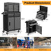 High-Capacity Rolling Tool Cabinet – Lockable Wheels, Metal 2‑in‑1 Chest & Base