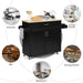 Rolling Kitchen Storage Trolley with Adjustable Shelf and Drawer