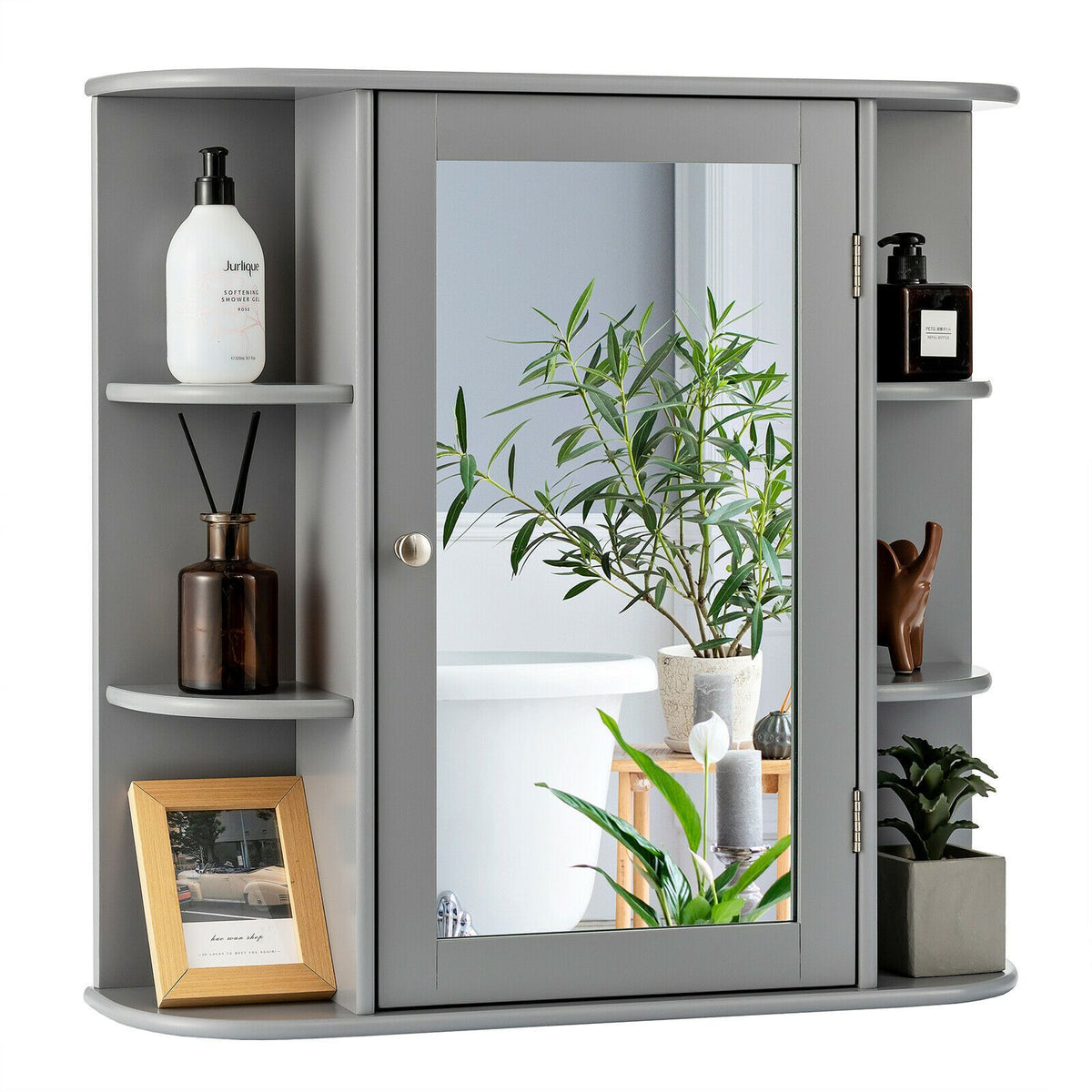 3-Tier Mirrored Wall Mounted Bathroom Cabinet