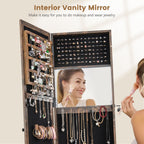 3-In-1 Mirrored Jewellery Armoire with Display Shelves