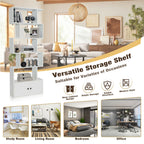 Industrial S-Shaped 5-Tier Bookcase with Cabinet
