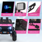 SEDOL 2-Seater 24V Kids Ride-On Truck with 4-Motor 4WD System Parental Remote Control 3-Point Safety Harness and Bonus Digging Shovel – 50kg Capacity