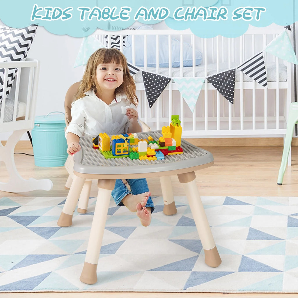 SEDOL 6-in-1 Ultimate Baby-to-Toddler High Chair & Activity Station with Building Block Tabletop Parental Booster Seat and Waterproof PU Leather Cushion – 25kg Capacity