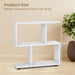 2-Tier Irregular Storage Shelf Wood Shelving Units with 4 Compartments