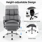 Ergonomic Adjustable High Back Rolling Computer Chair with Retractable Footrest