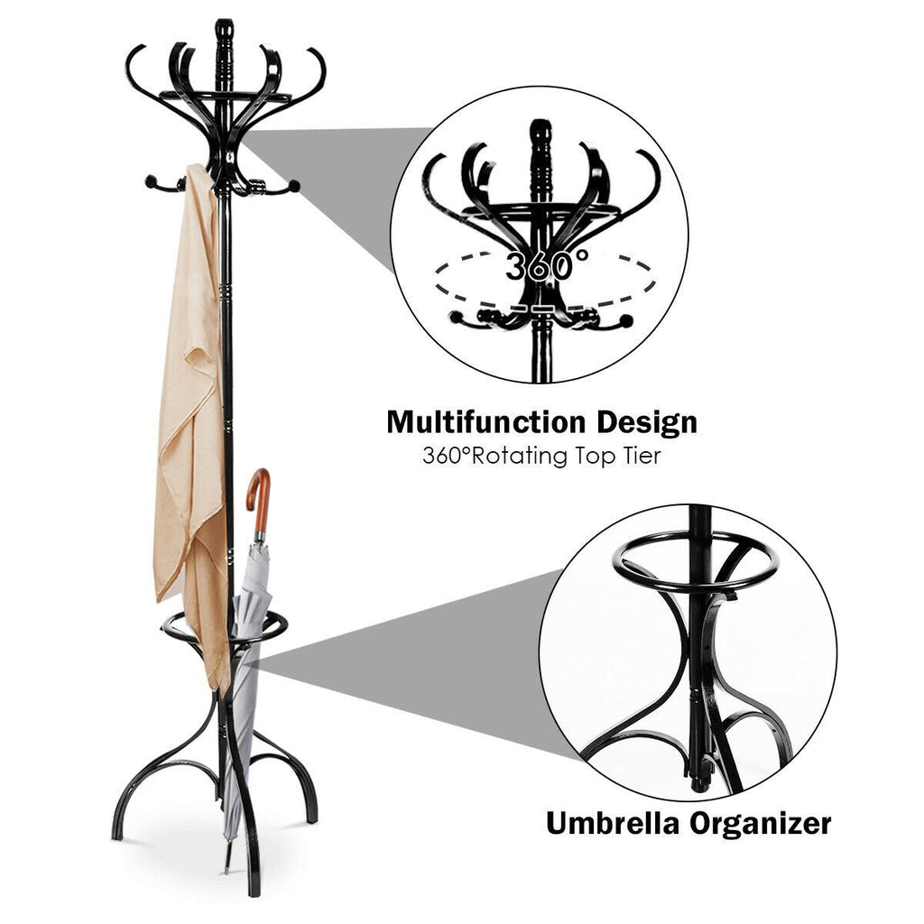 Wooden Coat and Hat Stand