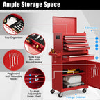 High-Capacity Rolling Tool Cabinet – Lockable Wheels, Metal 2‑in‑1 Chest & Base