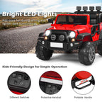 SEDOL 2-Seater 12V Electric Kids Ride-On Truck with Dual Storage Compartments Parental Remote Control High-Capacity 7Ah Battery and All-Terrain Spring Suspension – 50kg Limit