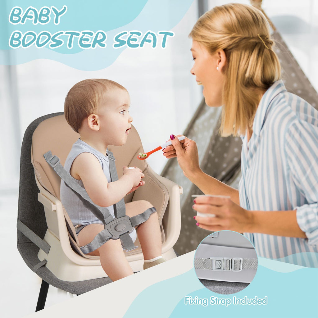 SEDOL 6-in-1 Ultimate Baby-to-Toddler High Chair & Activity Station with Building Block Tabletop Parental Booster Seat and Waterproof PU Leather Cushion – 25kg Capacity