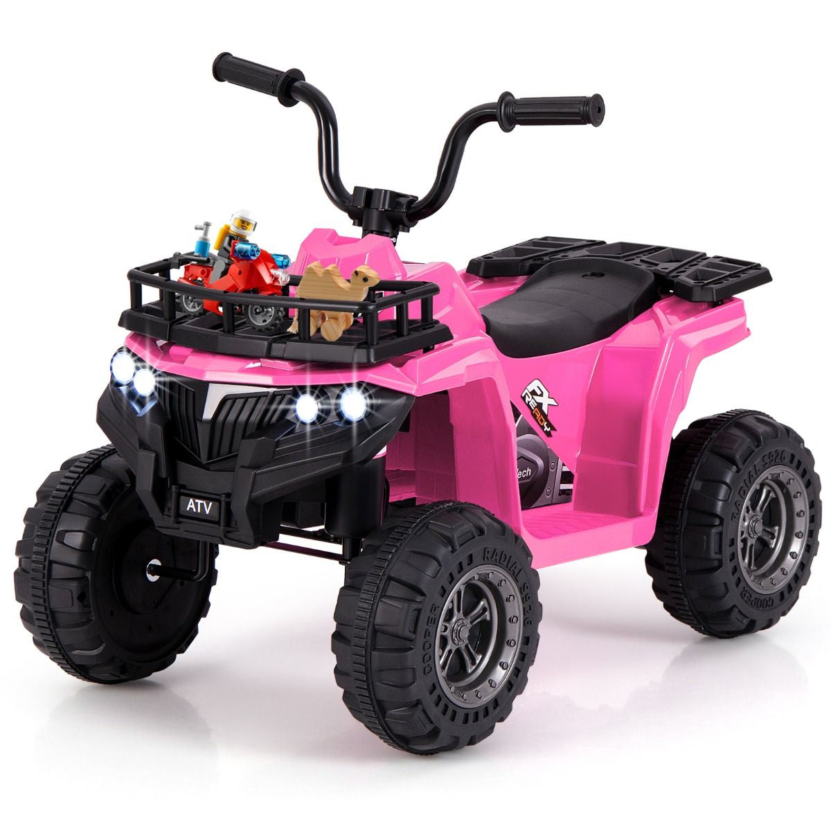 6V Kids Quad Ride-On – One-Button Start ATV with Tread Tires & MP3 Player