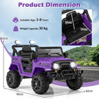 SEDOL 12V High-Performance Kids Ride-On Truck with Parental Remote Control Dual 35W Motors All-Terrain Traction and Wireless Bluetooth Music Player