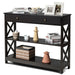 3-Tier Console Table with 1 Drawer and 2 Storage Shelves