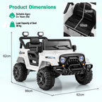 SEDOL 12V High-Performance Kids Ride-On Truck with Parental Remote Control Dual 35W Motors All-Terrain Traction and Wireless Bluetooth Music Player