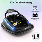 SEDOL 12V High-Performance Kids Bumper Car with 360° Zero-Turn Dual Joysticks 30m Parental Remote Override and Shock-Absorbing Elastic Bumper
