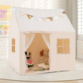 SEDOL Kids Play Tent with Glow-in-the-Dark Stars & Padded Mat Beige Indoor Playhouse with Fairy Lights and Bunting for Toddlers Nursery and Sensory Corner