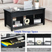 Rising Center Table with Lift Top Hidden Compartment