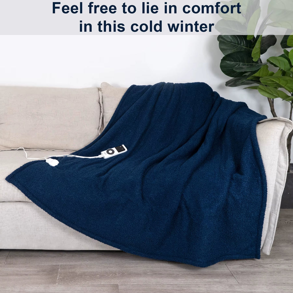 SEDOL Electric Heated Throw Blanket – Sherpa Fleece Warm Overblanket with 20–48°C Heat Settings, Auto-Off Timer, Washable & Overheat Protection