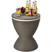 30L Patio Ice Cooler Table – Outdoor Drinks Storage