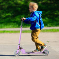 Aluminium Folding Stunt Scooter with LED Wheels – Kids T-Bar Kick Scooter