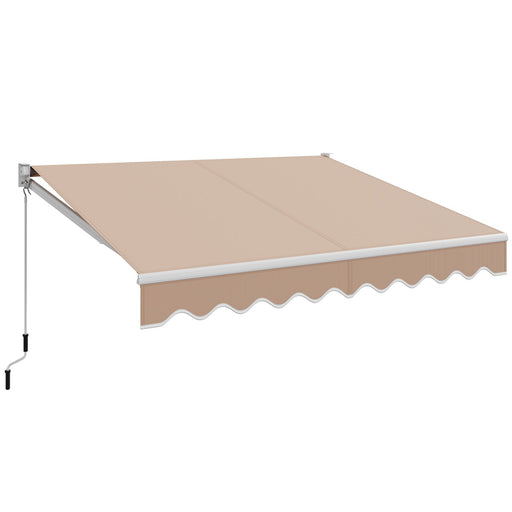 10x8ft Retractable Awning with Crank Handle