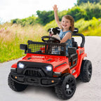 SEDOL 12V Electric Ride-On Truck for Kids with Parental Remote Control Dual 25W Motors All-Terrain Shock Absorbers LED Headlights and Soft-Start Safety System