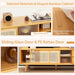 Bamboo TV Stand Modern Console Table for TV up to 65 Inch