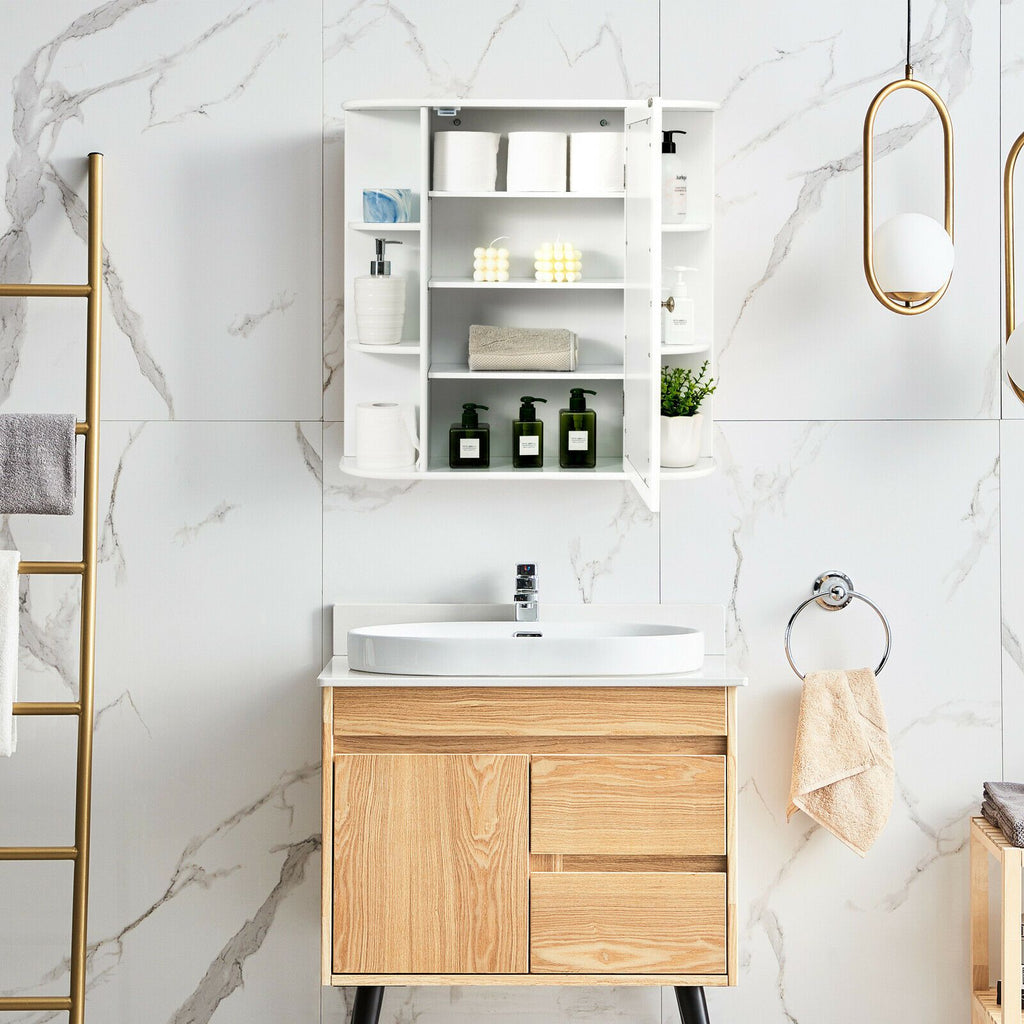 3-Tier Mirrored Wall Mounted Bathroom Cabinet