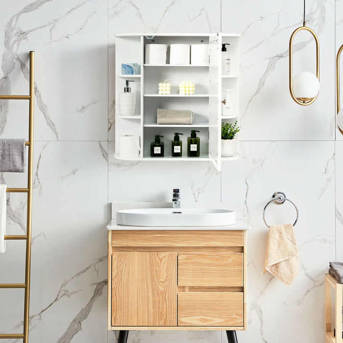 3-Tier Mirrored Wall Mounted Bathroom Cabinet