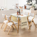 Folding Dining Chair Set of 2 with Solid Wood Frame and Padded Seat