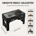 SEDOL Raised Dog Bowl Stand – Adjustable Double Pet Feeder with Elevated Bowls for Cats & Dogs, Foldable High Stand for Small, Medium & Large Pets