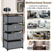 4-Tier Fabric Dresser with Drawers and Metal Frame