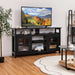 Living Room Console Table for Tvs with Wooden Fireplace and 2 Cabinets