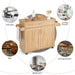Rolling Kitchen Storage Trolley with Adjustable Shelf and Drawer