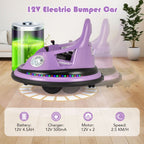 SEDOL 12V High-Performance Kids Bumper Car with 5-Point Safety Harness 360° Zero-Turn Dual Joysticks and 5-Mode LED Light Show – 12V Powered for Ages 3+