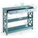 3-Tier Console Table with 1 Drawer and 2 Storage Shelves