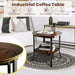 2-Tier Industrial round End Table