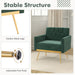 Modern Velvet Accent Chair with Button Tufted Back and Golden Metal Legs