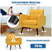 Mid-Century Modern Upholstered Accent Chair with Rubber Wood Legs