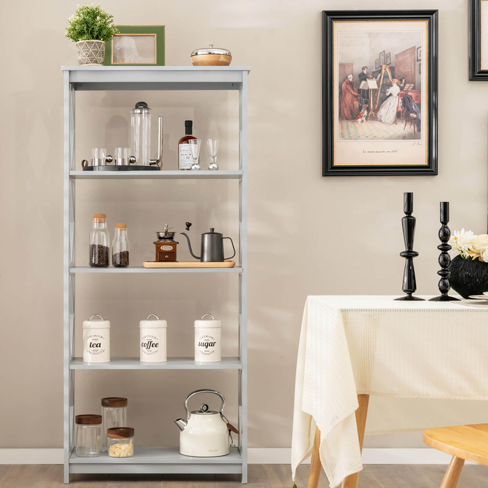 5-Tier Modern Bookcase with Open Shelves