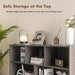 3-Tier Wooden Cube Bookcase with 8 Compartments