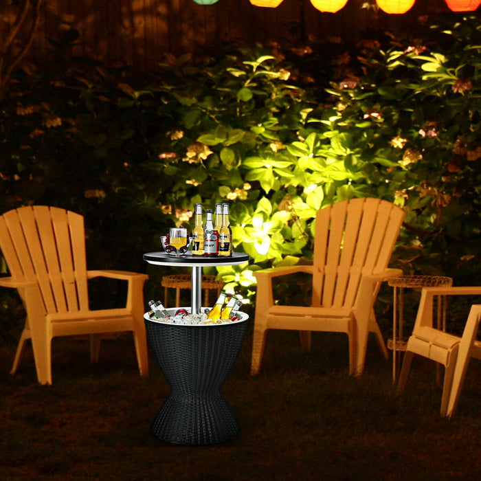 30L Patio Ice Cooler Table – Outdoor Drinks Storage