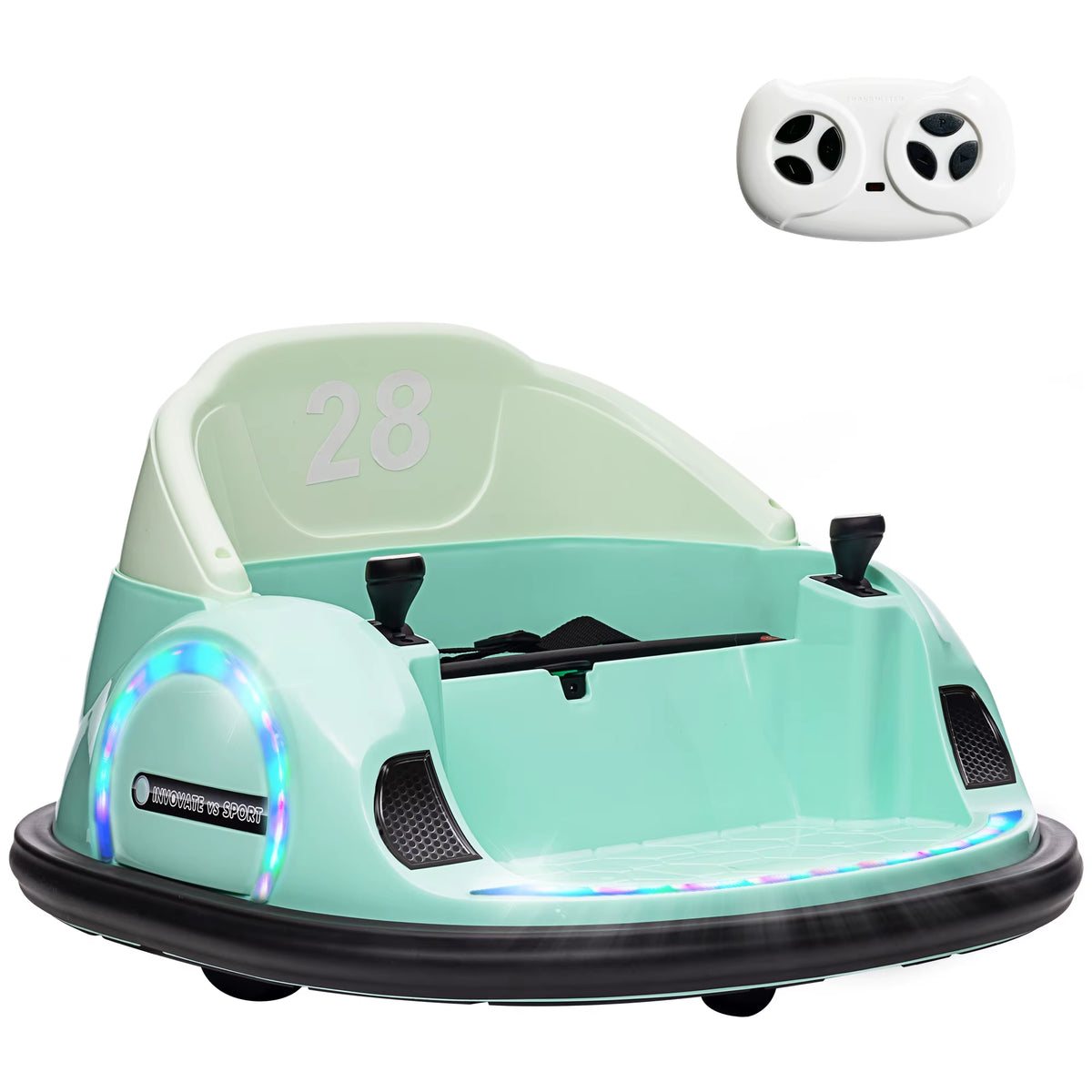 Frontend Listing Copy — Title SEDOL 12V High-Torque Kids Bumper Car with 360° Rotation Parental Remote Control LED Light Show and Real-Time Power Display – Amusement Park Fun for Ages 1.5–5