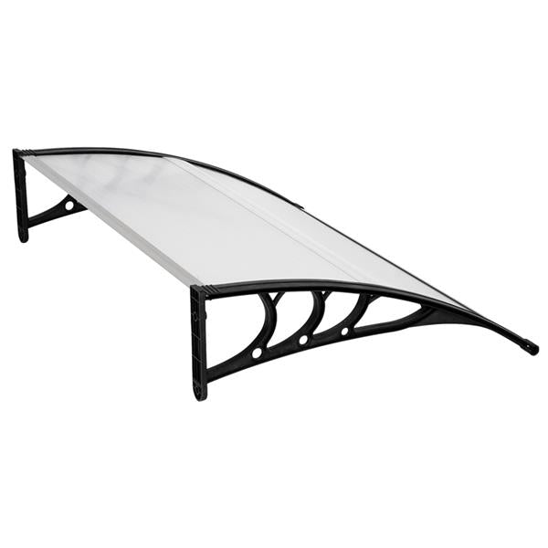 120x80cm Door Canopy – Outdoor Rain Cover Awning for Front Door, Window or Patio (White/Black)