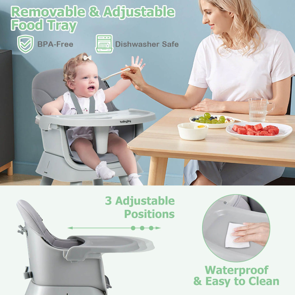 SEDOL 6-in-1 Ultimate Baby-to-Toddler High Chair & Activity Station with Building Block Tabletop Parental Booster Seat and Waterproof PU Leather Cushion – 25kg Capacity