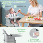 SEDOL 6-in-1 Ultimate Baby-to-Toddler High Chair & Activity Station with Building Block Tabletop Parental Booster Seat and Waterproof PU Leather Cushion – 25kg Capacity