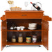 Rolling Kitchen Storage Trolley with Adjustable Shelf and Drawer