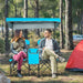 Double Folding Camping Chair with Canopy and Armrests