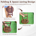 Wooden Side Table with Slatted Tabletop and Sturdy X-Shaped Frame